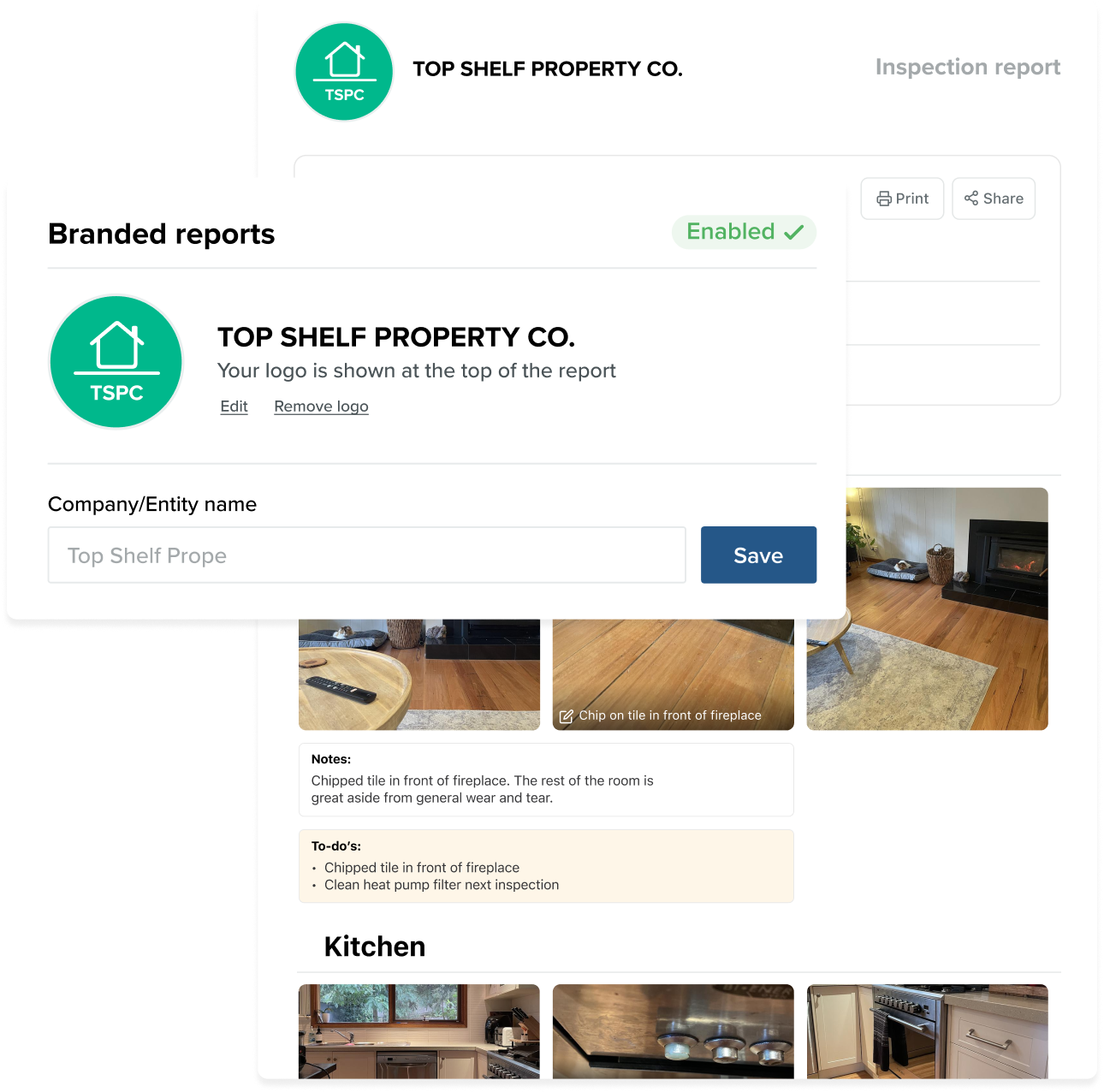 Company branded reports
