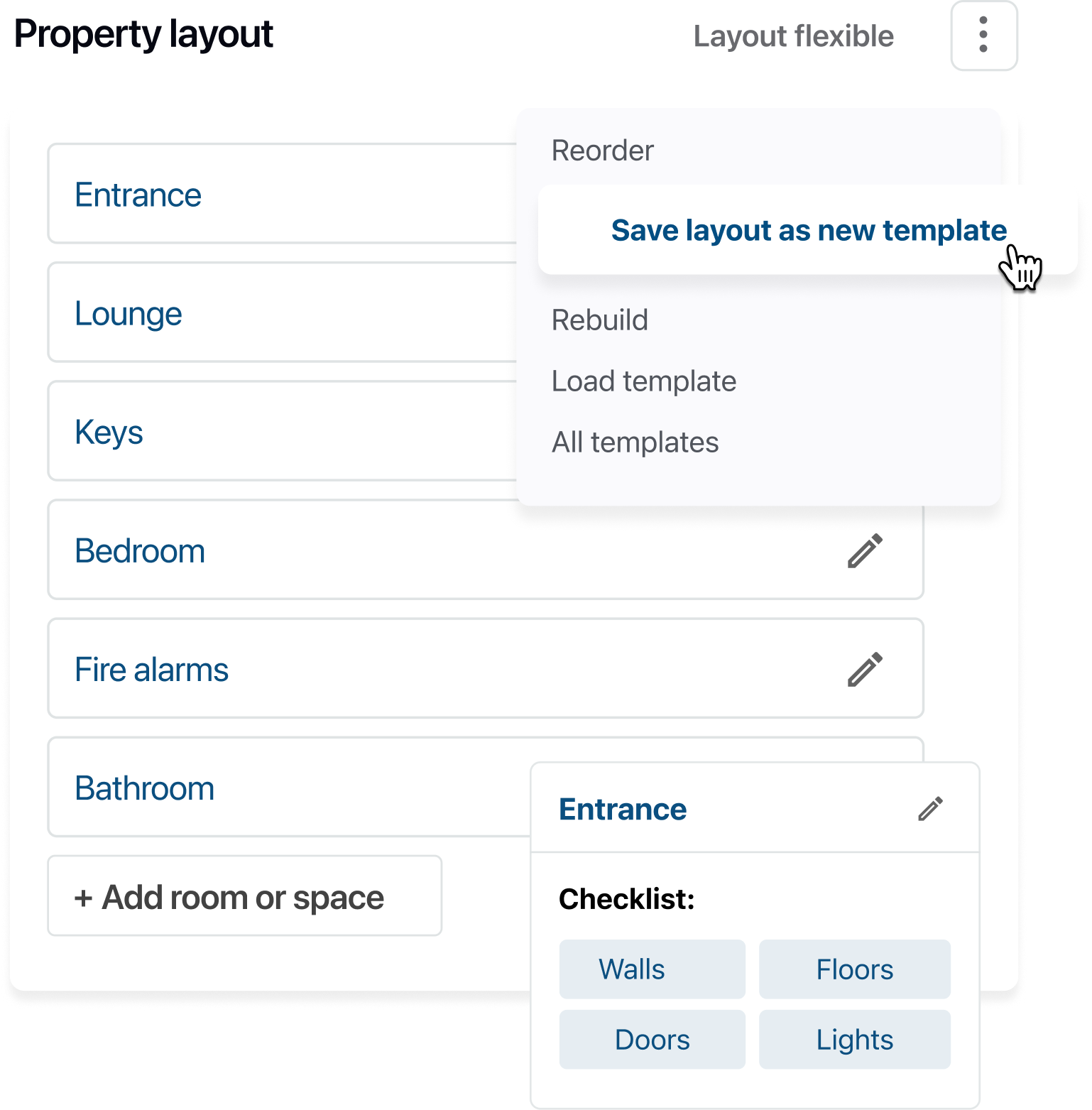 Property inspection templates